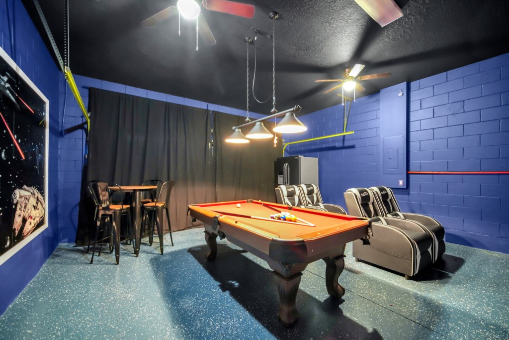 Game Room with pool table!