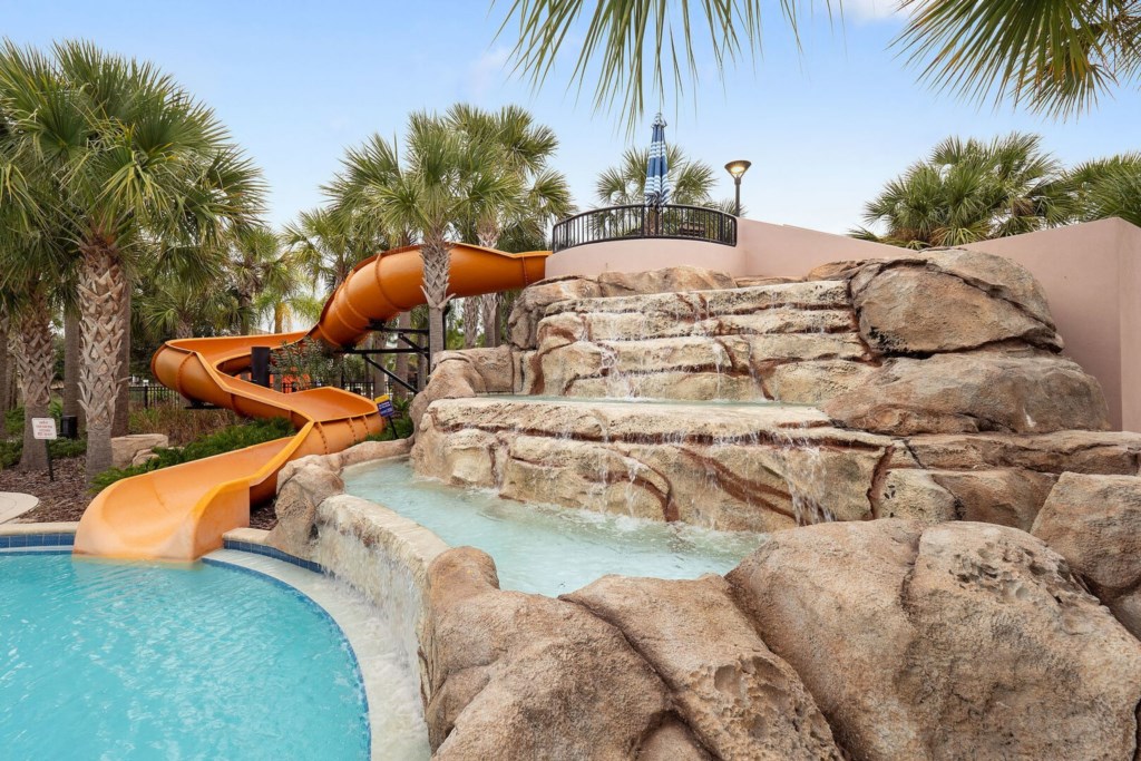 Exciting resort's water slide!