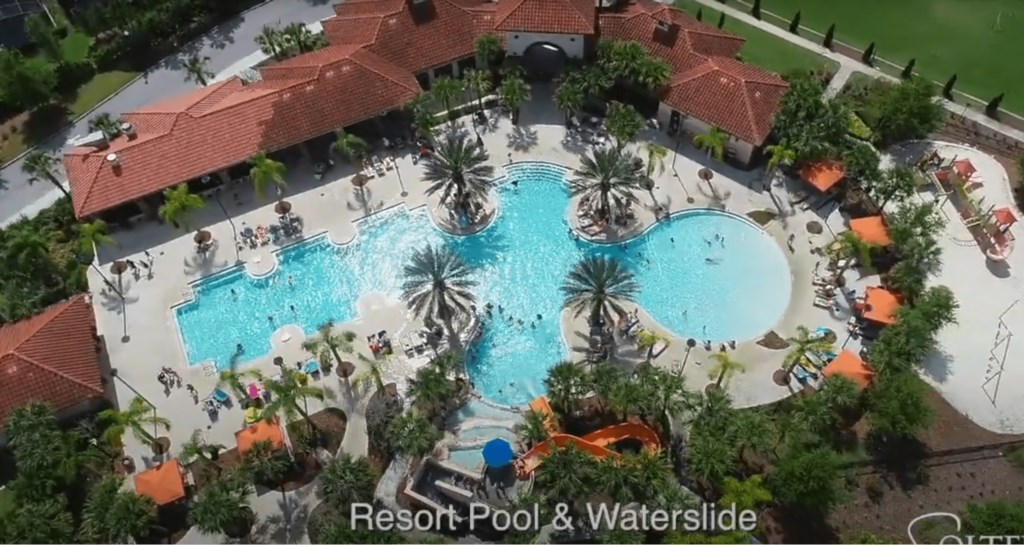 Aerial view of the Resorts pool