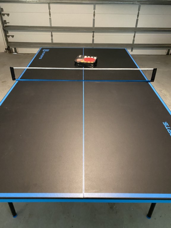 Ping Pong Table in the garage
