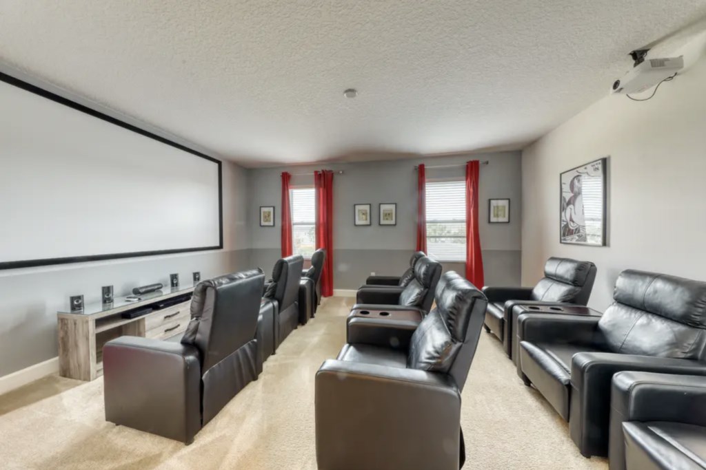 Feel like you are at the movies with this homely theater room