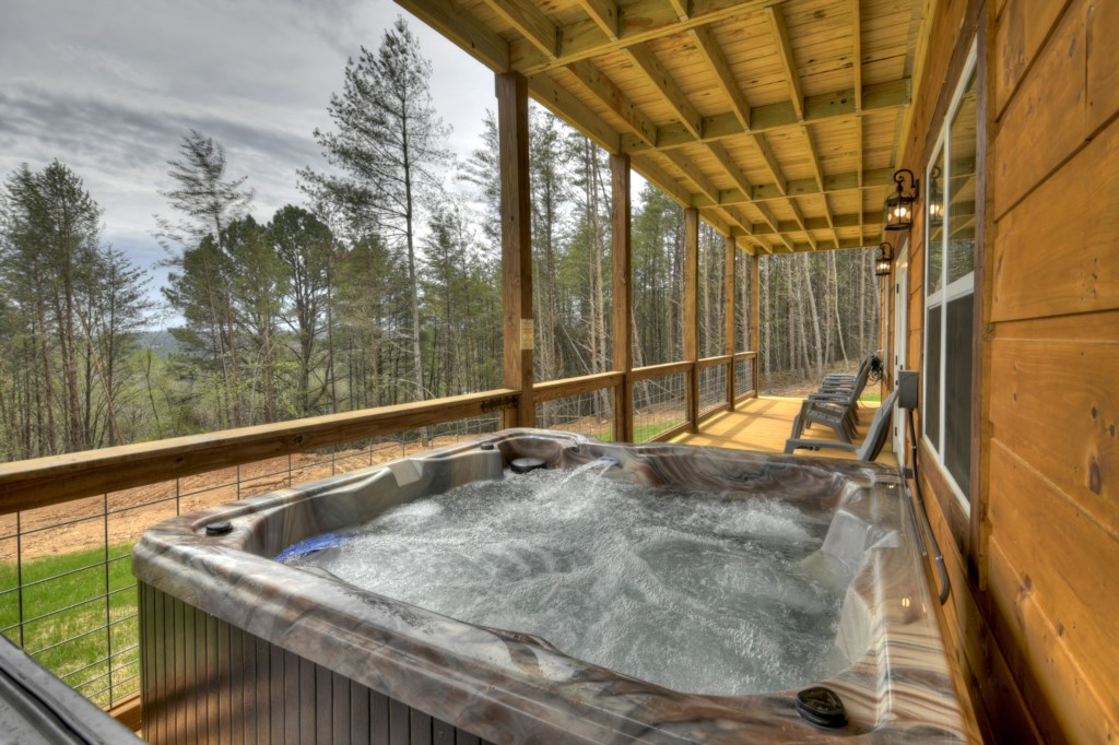 Hot tub meant for soaking all your worries away 