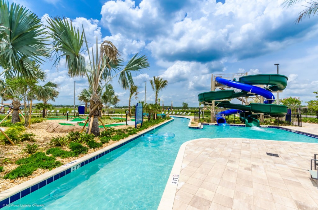 Lazy River and Pool Slide