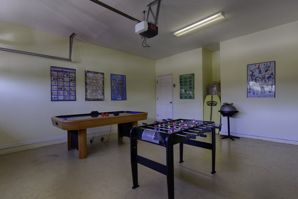 Enjoy your private Games Room where all the family can have fun.