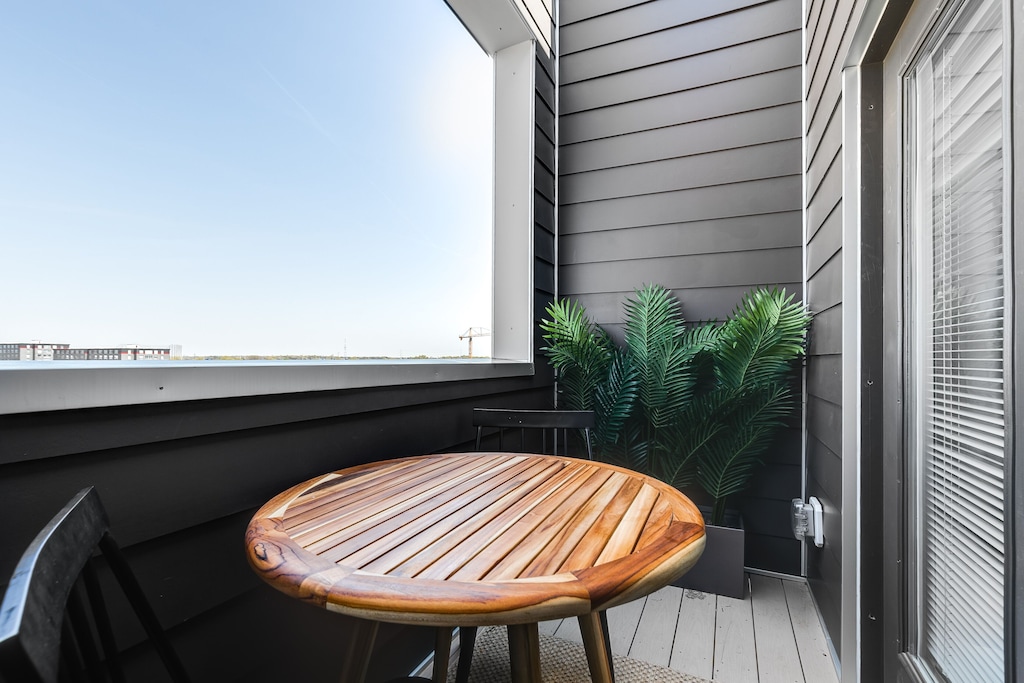 Enjoy your own private balcony for a cup of morning coffee or an evening meal