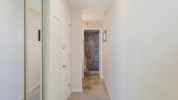 Extra closet space in the master bathroom