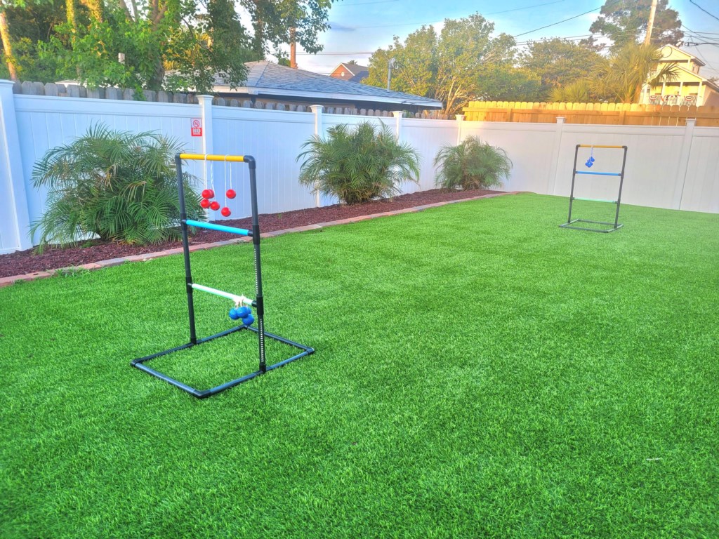 Ladderball Game | Secluded backyard | Turf Lawn