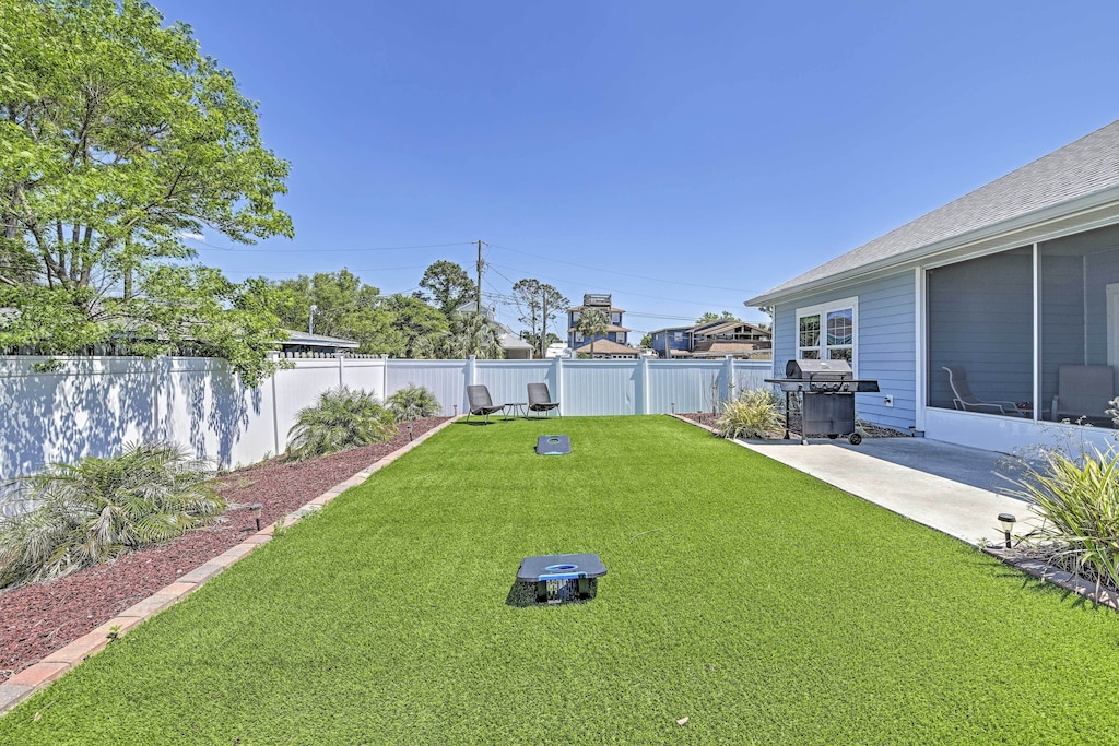 Secluded Outdoor Space with Turf Lawn