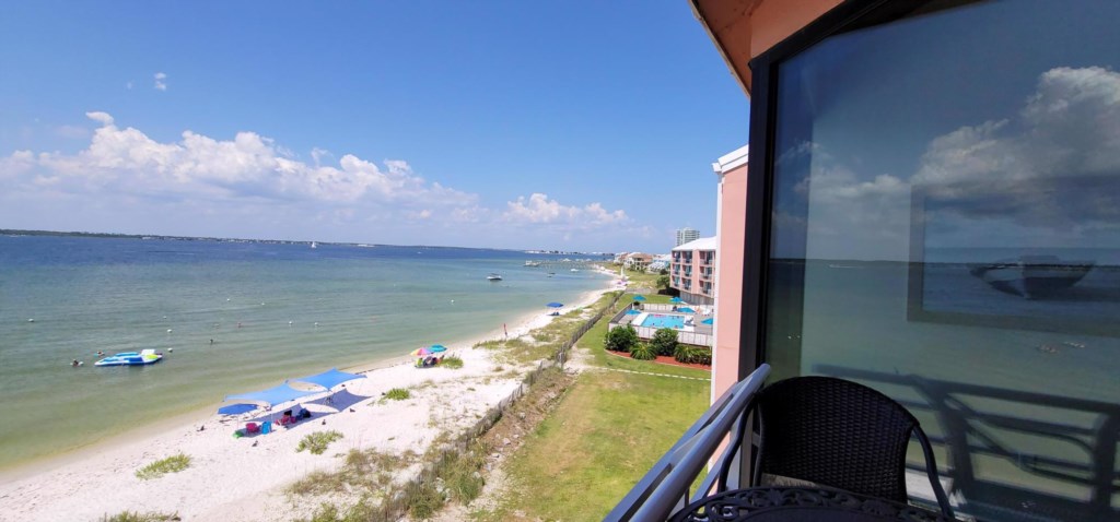 Enjoy the view of the sound right from your balcony.