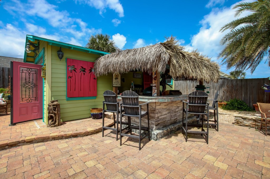 Tiki Bar -  Complete with Two Grills, Sink, Fridge and Beer Taps