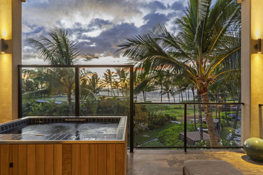 The Lanai - this can be your favorite spot!  Hot tub with the view!  