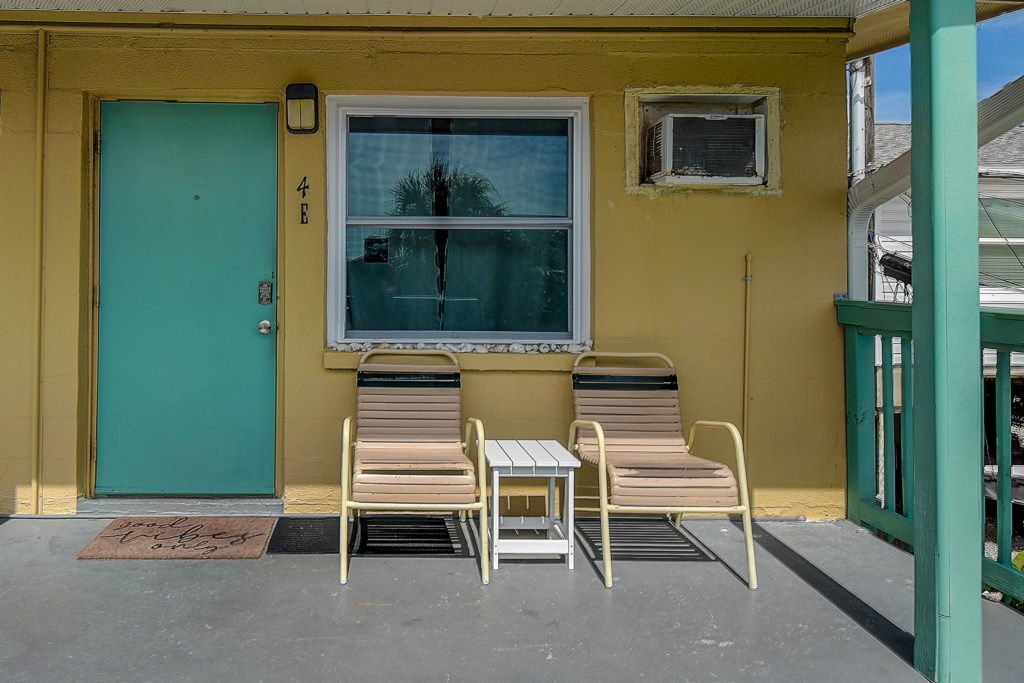 Patio and entrance to Condo 