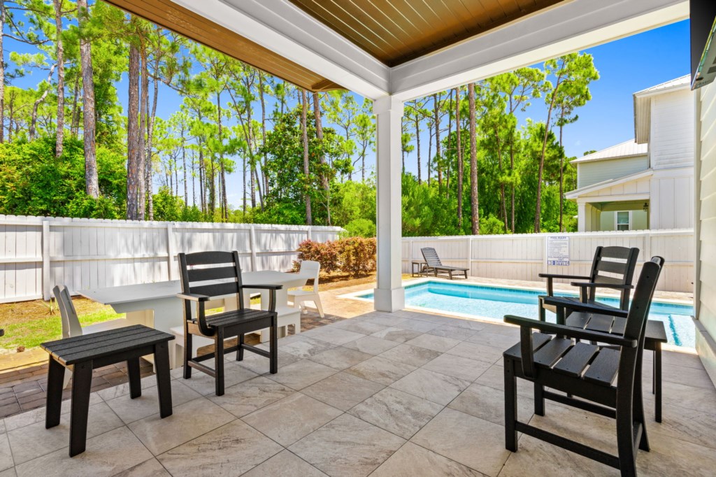 The Open Outdoor Area Is Surrounded By Nature