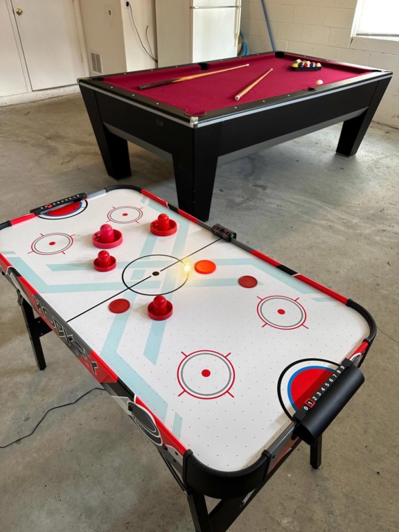 Game Room Air Hockey and Pool Tables
