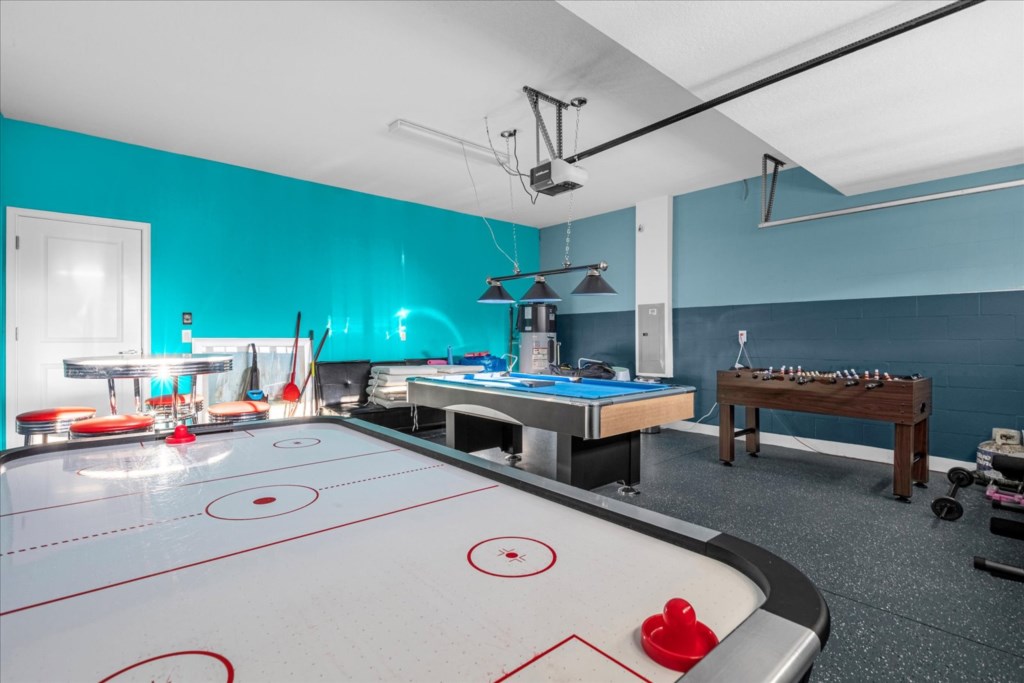 Fully equipped and fun Game Room with Air Hockey as well.  Tons of fun to be had.  