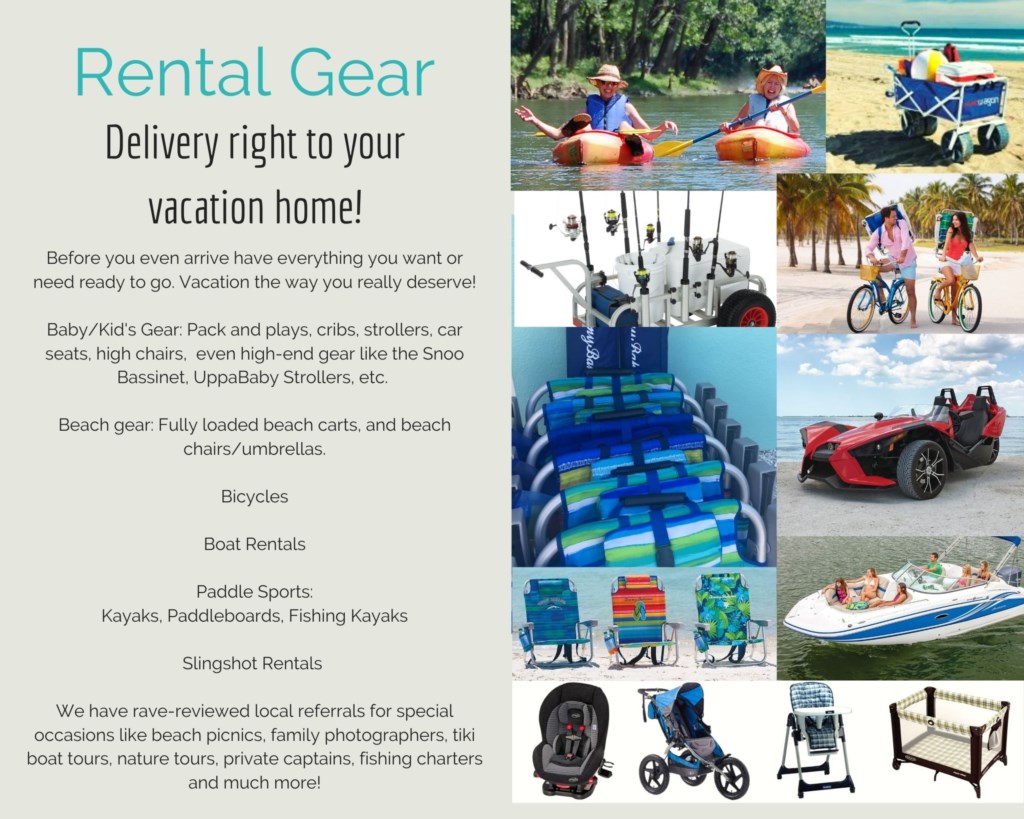 Additional rental gear available for your stay!