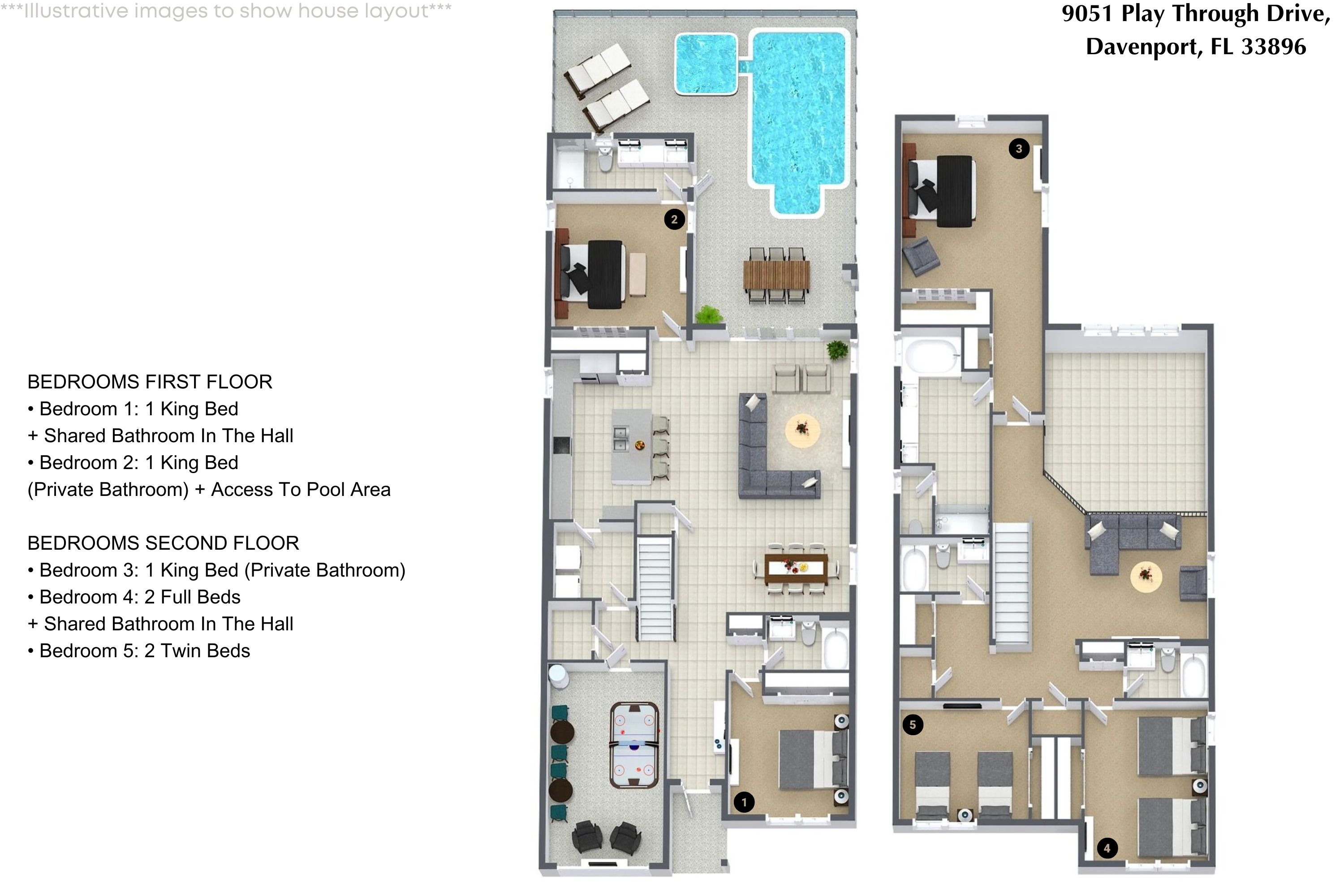5 bedroom vacation house at Champions Gate - Image 63