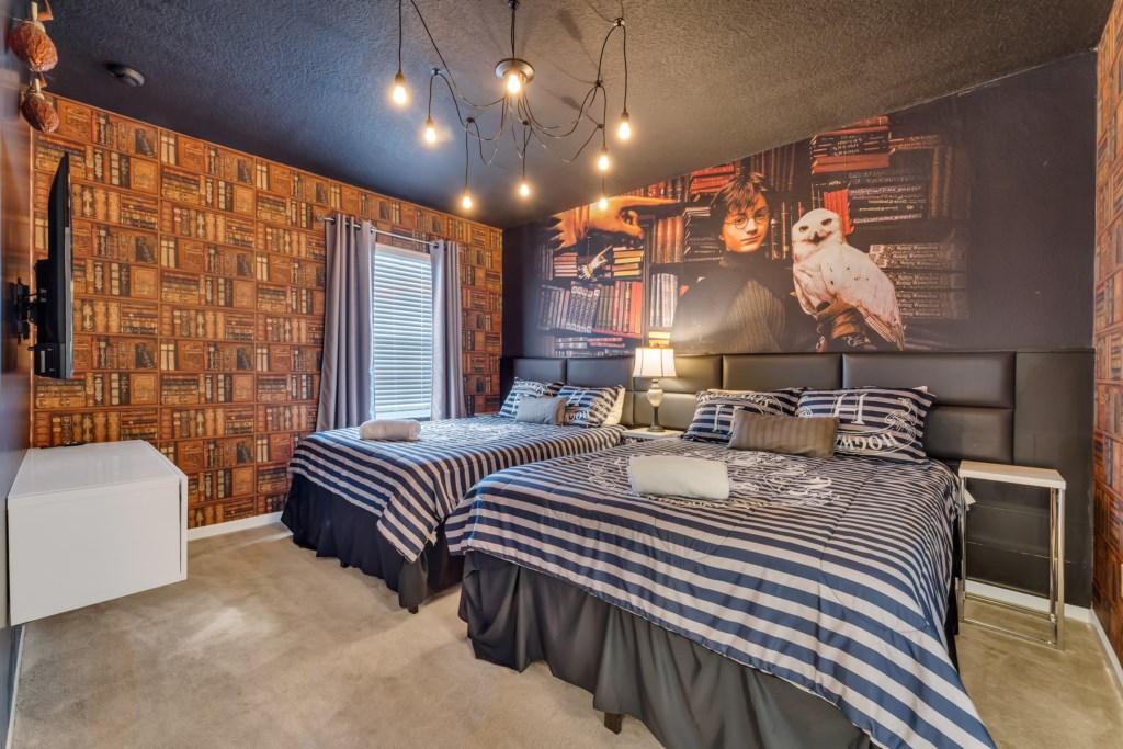 Room 5 Harry Potter themed bedroom with (2) Queen size beds