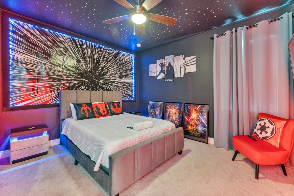 Bedroom #3 Star Wars themed with Queen size bed