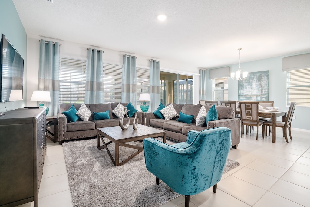 Entertain and surround yourself with family in this open concept living dinning room