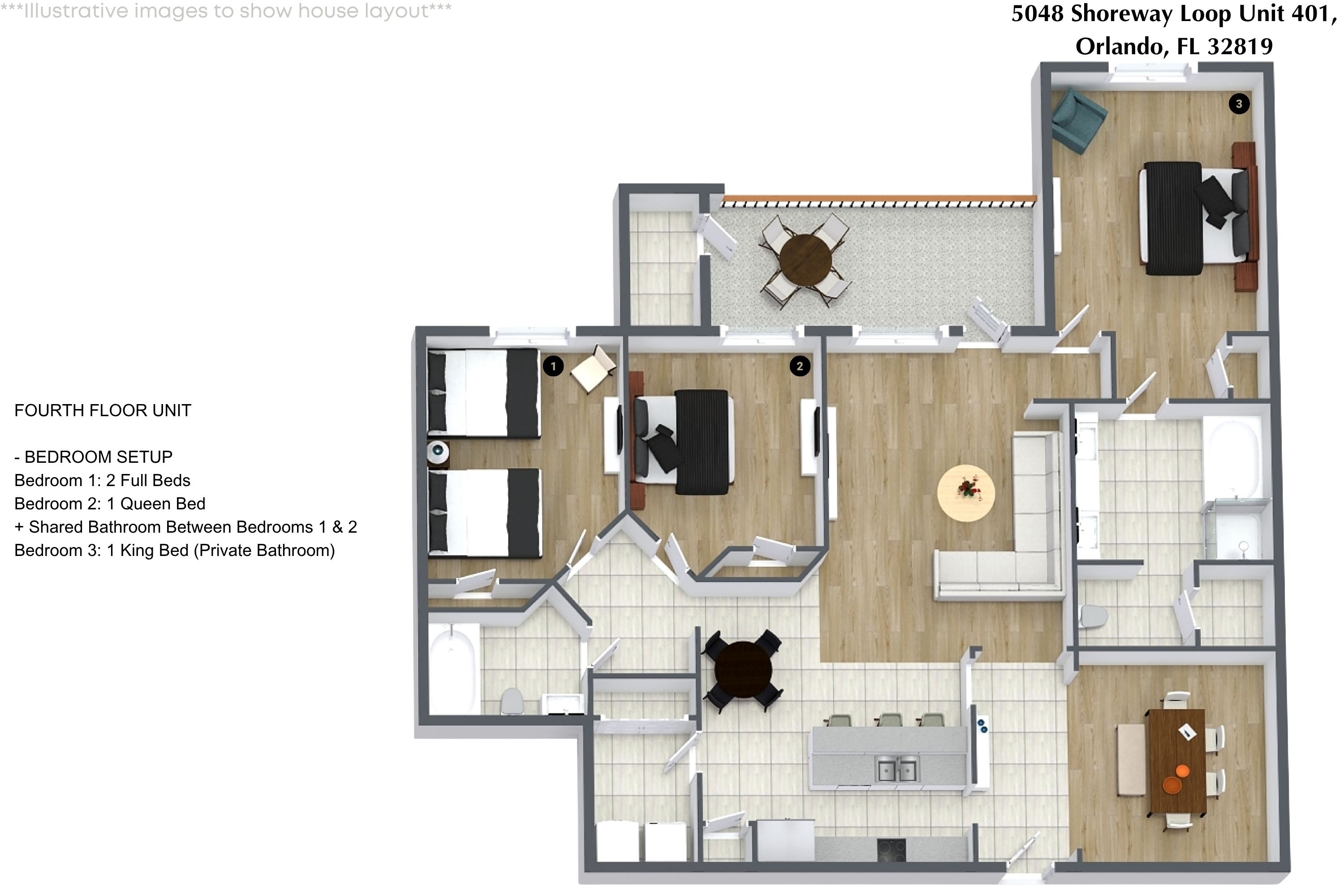 3 bedroom vacation apartment at Vista Cay - Image 36