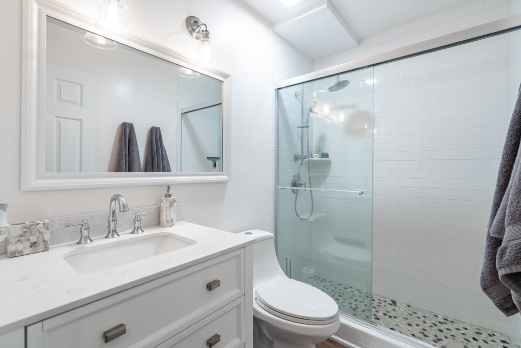 Beautifully Updated Bathroom with Rainfall Shower 

