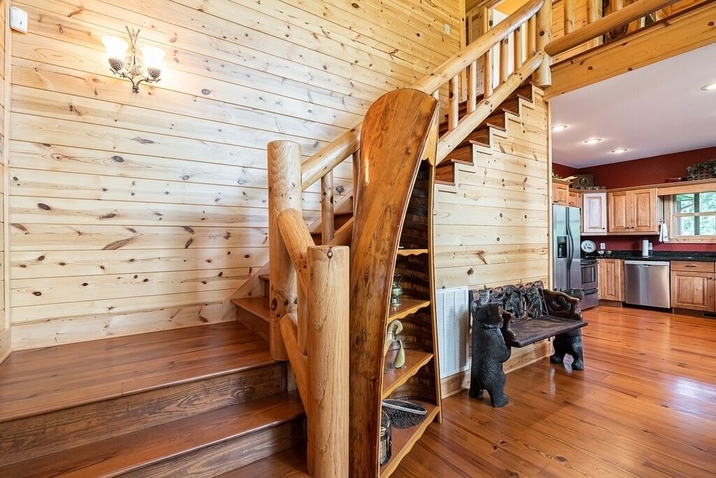 Natural Wood Staircase