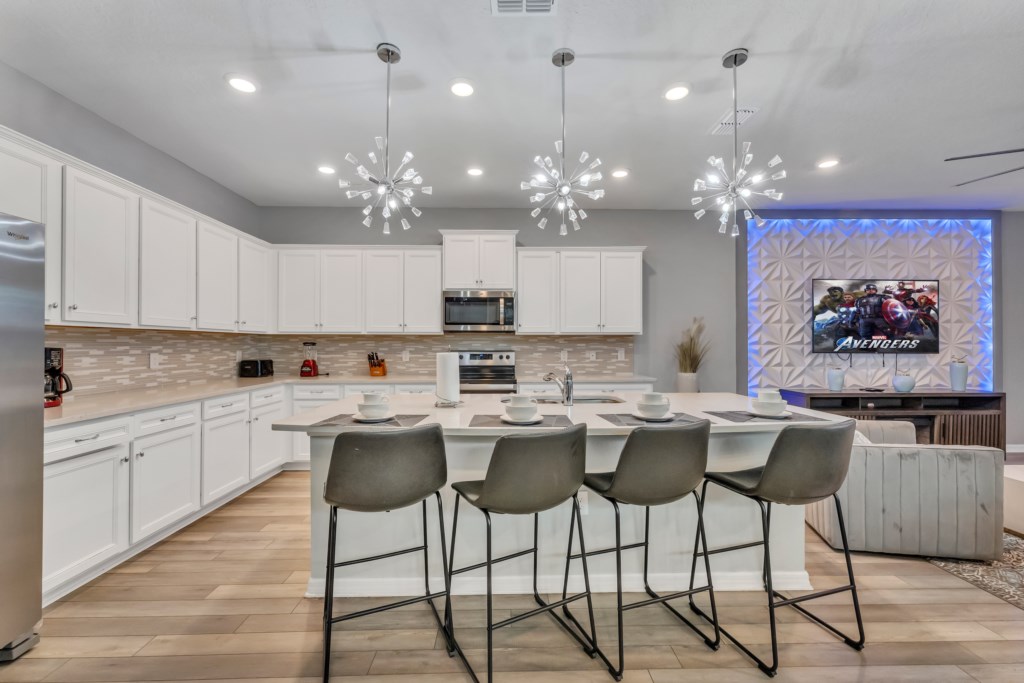 Enjoy this modern spacious kitchen