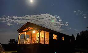 Moore rd cabin in the moonlight