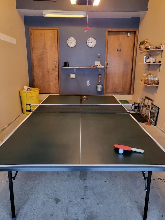 Ping Pong Table in Garage