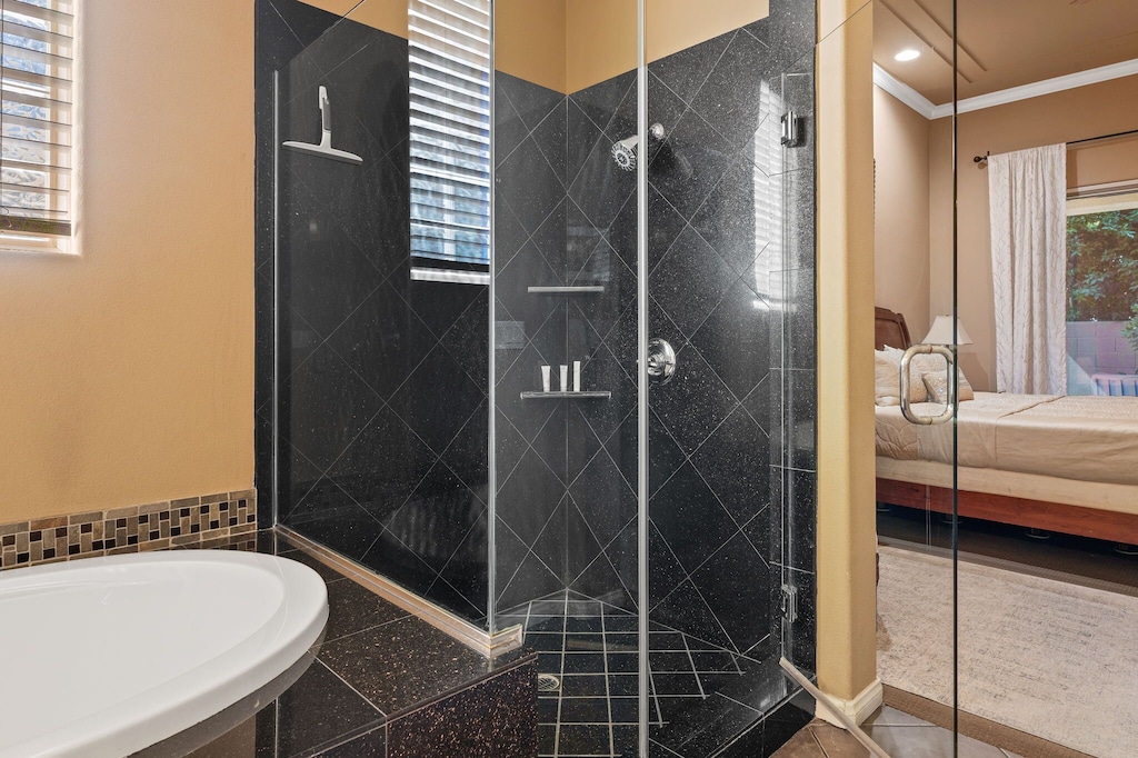 Large tub and walk-in shower!