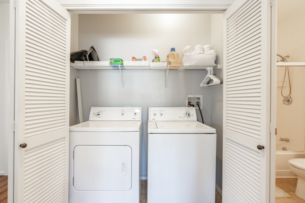 Laundry Room Located on the Second Floor 