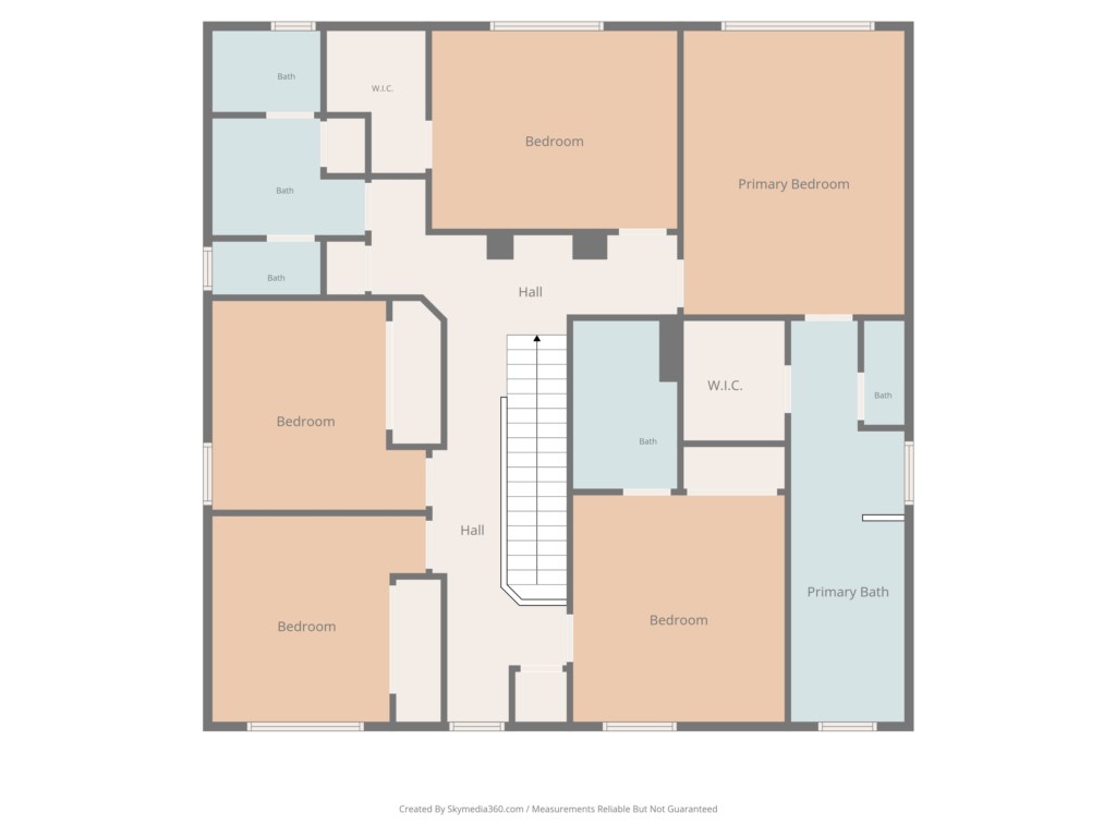 Spacious floor plan featuring multiple bedrooms and baths for family comfort and privacy.