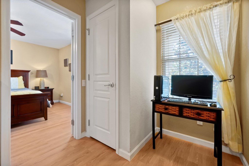 Cozy workspace with natural light, perfect for remote work or study.