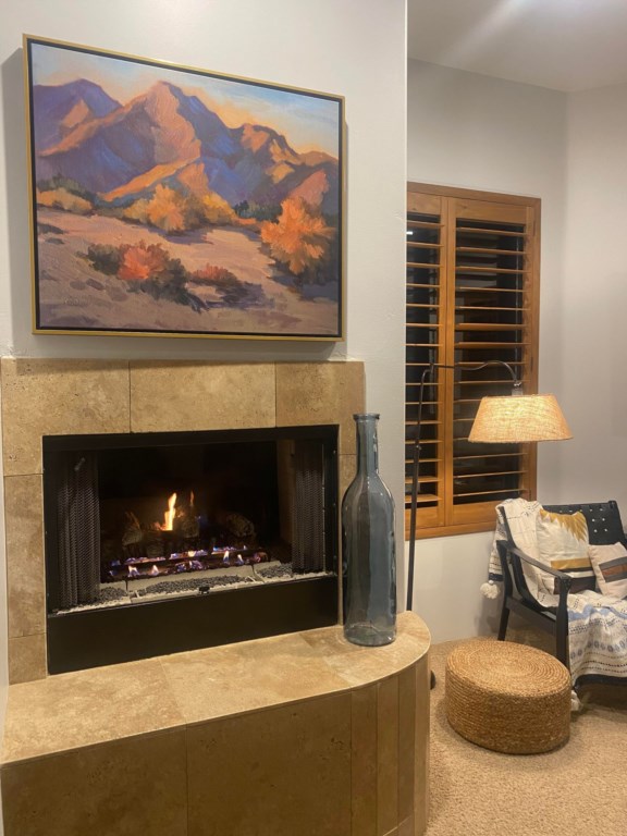 Beautiful double-sided fireplace…