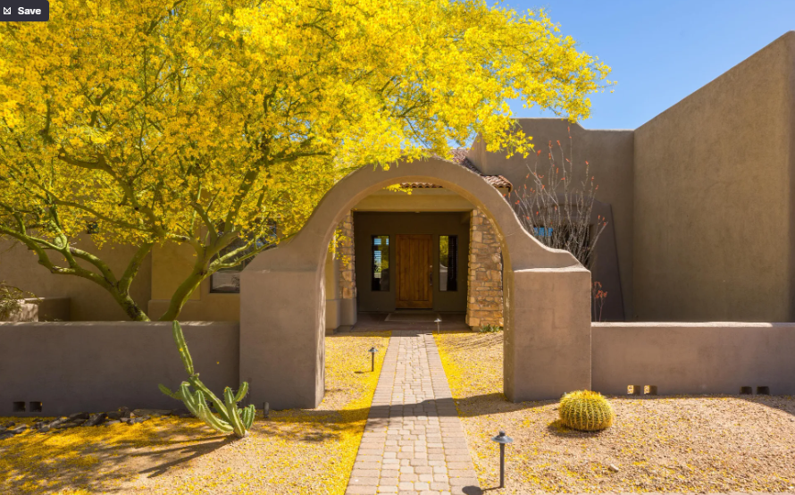 Beautiful archway welcomes you to the Desert Muse!
