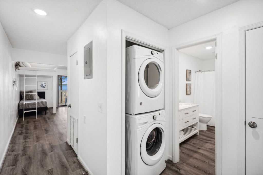 Washer and dryer in the condo for your convenience