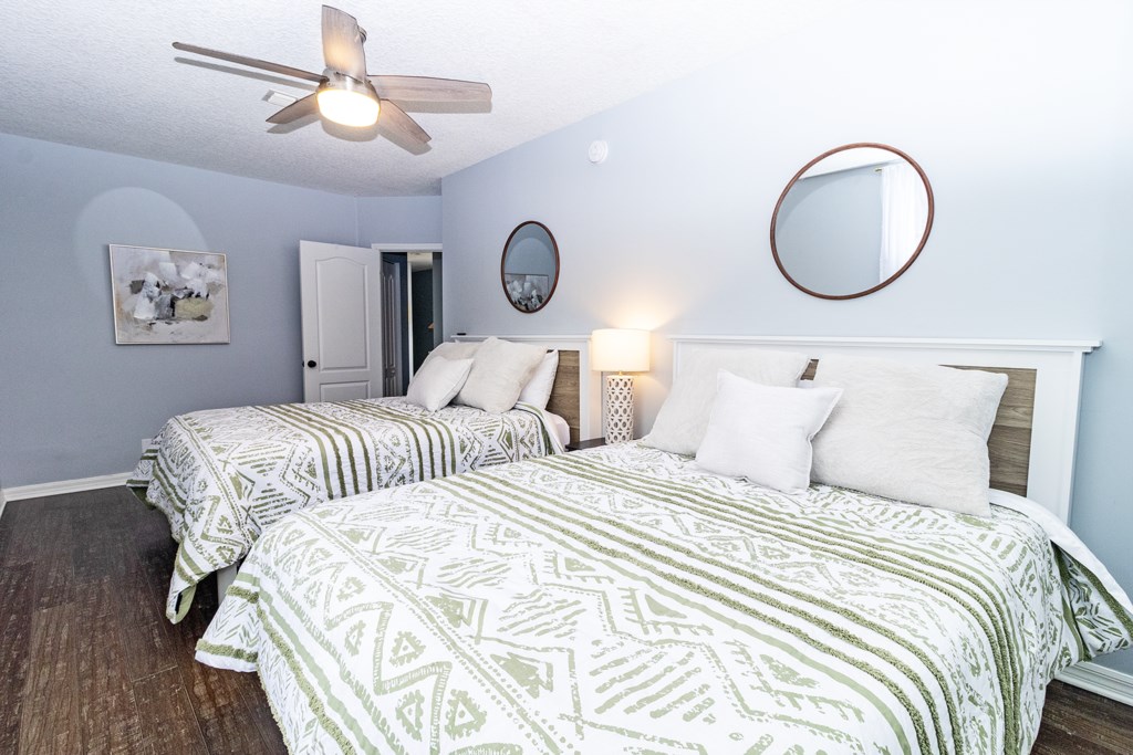 Guest Bedroom offers two Plush Queen Size Beds 