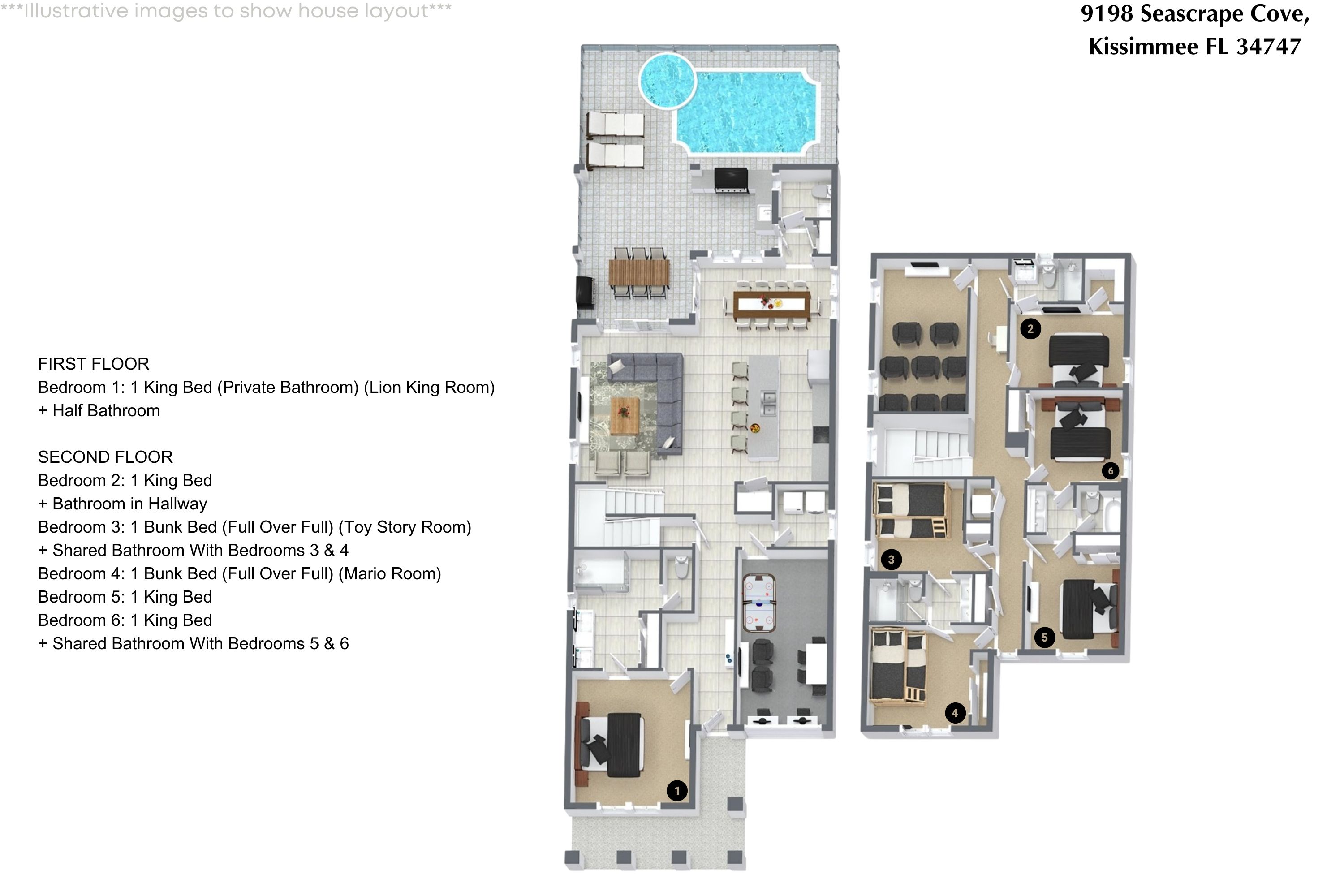 6 bedroom vacation house at Solara Resort - Image 44