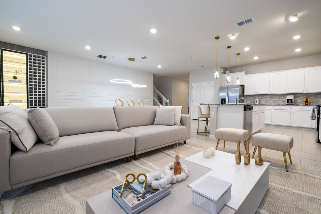 Open Floor Concept Living Room