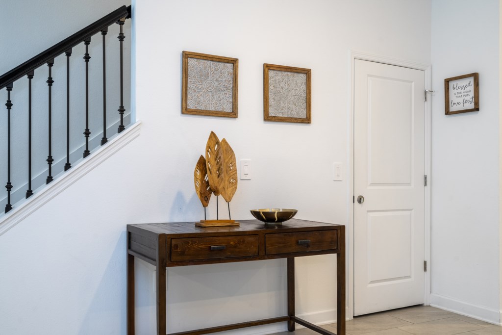 Open floor concept kitchen, dining and living