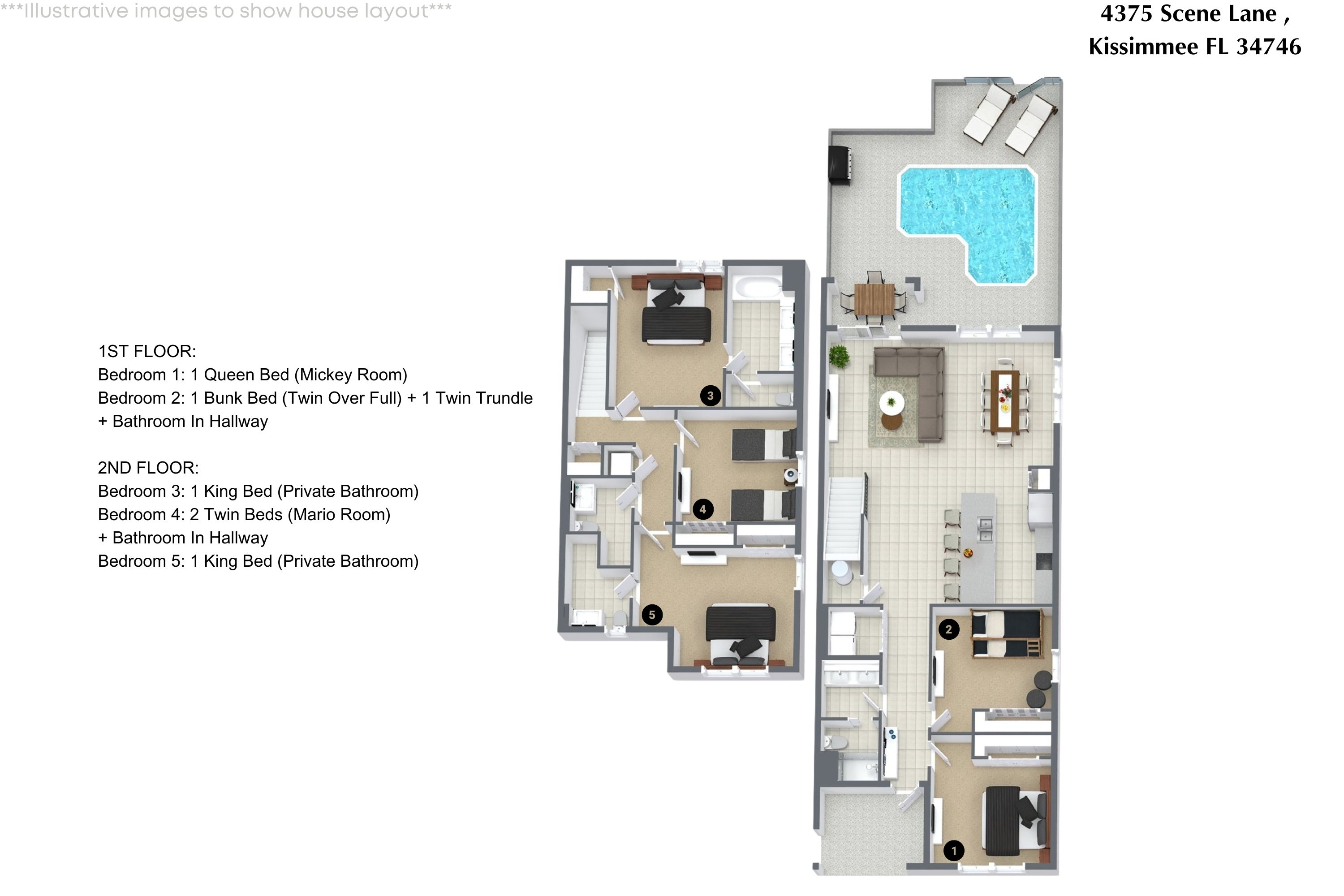 5 bedroom vacation townhouse at Storey Lake - Image 37