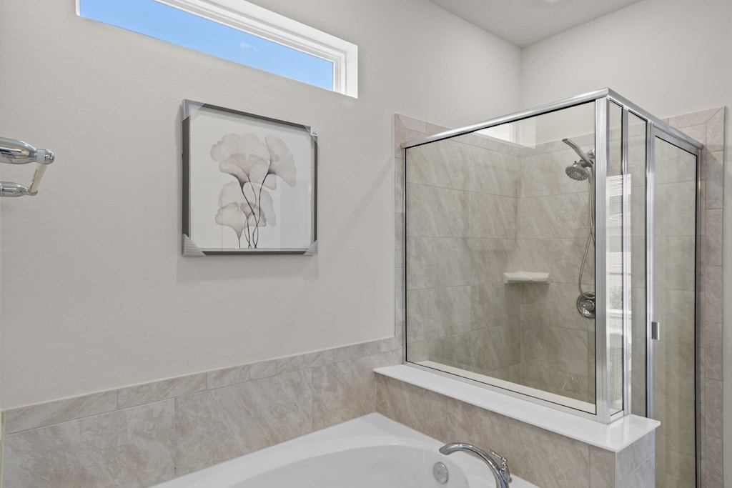 Master bath-soaker tub and separate shower