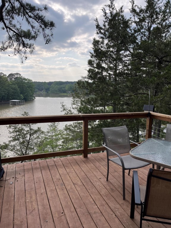 View of lake from deck
