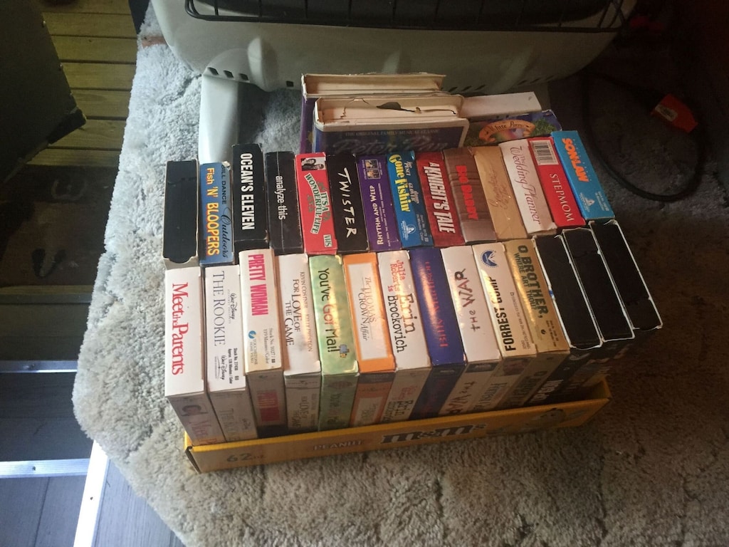 Many VHS tapes to watch.