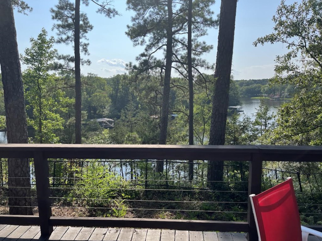 View of lake from the deck