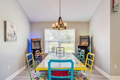 Dining Area with Game Consoles 