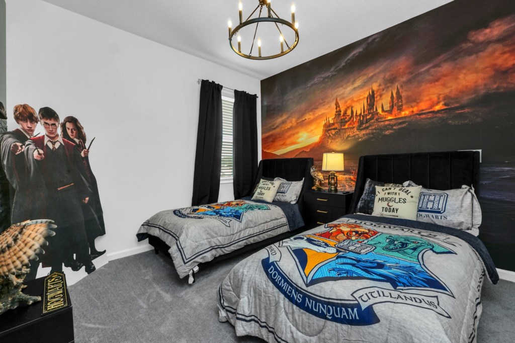 Harry Potter Themed Room with two twin beds