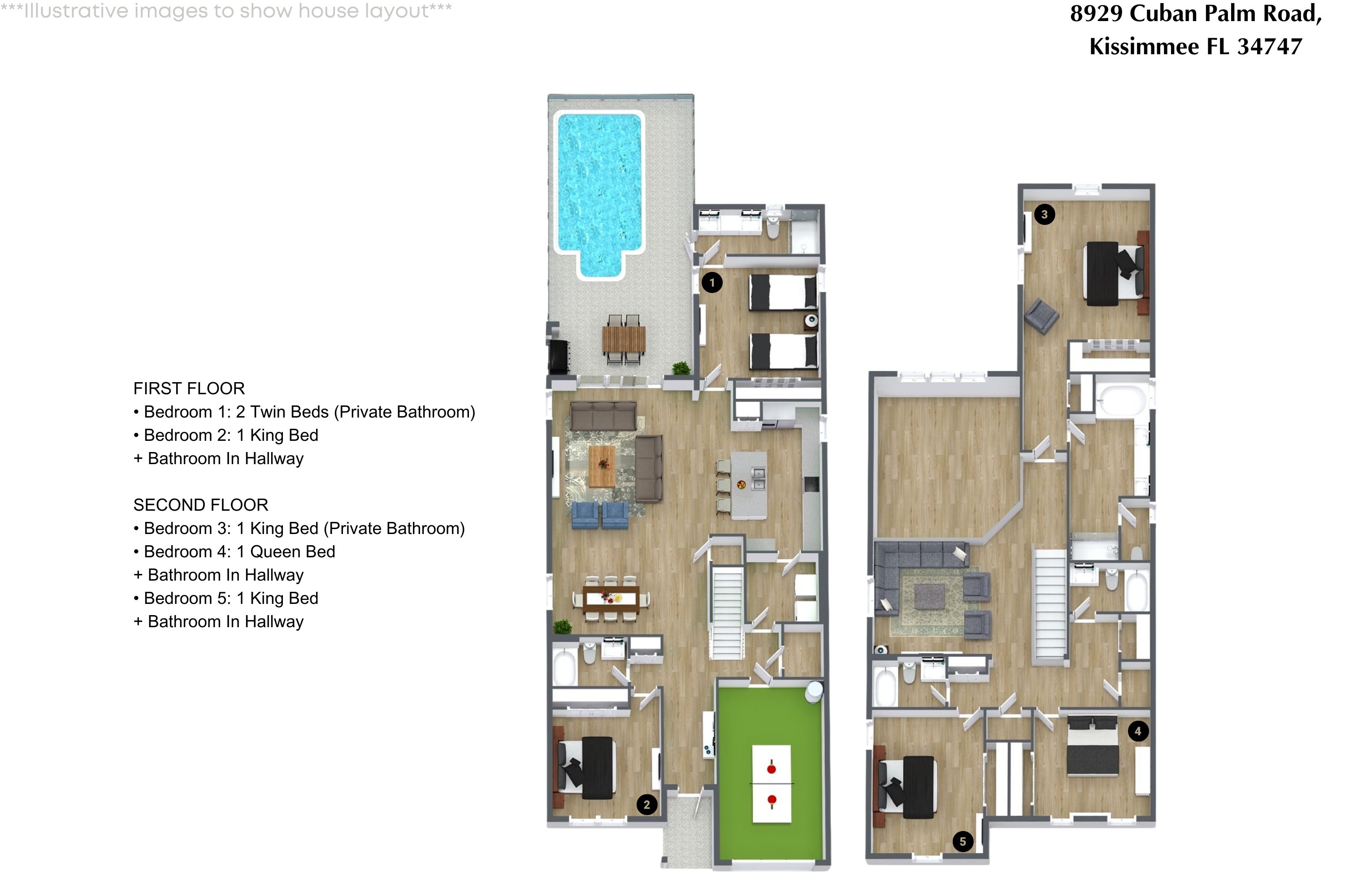 5 bedroom vacation house at Paradise Palms - Image 43