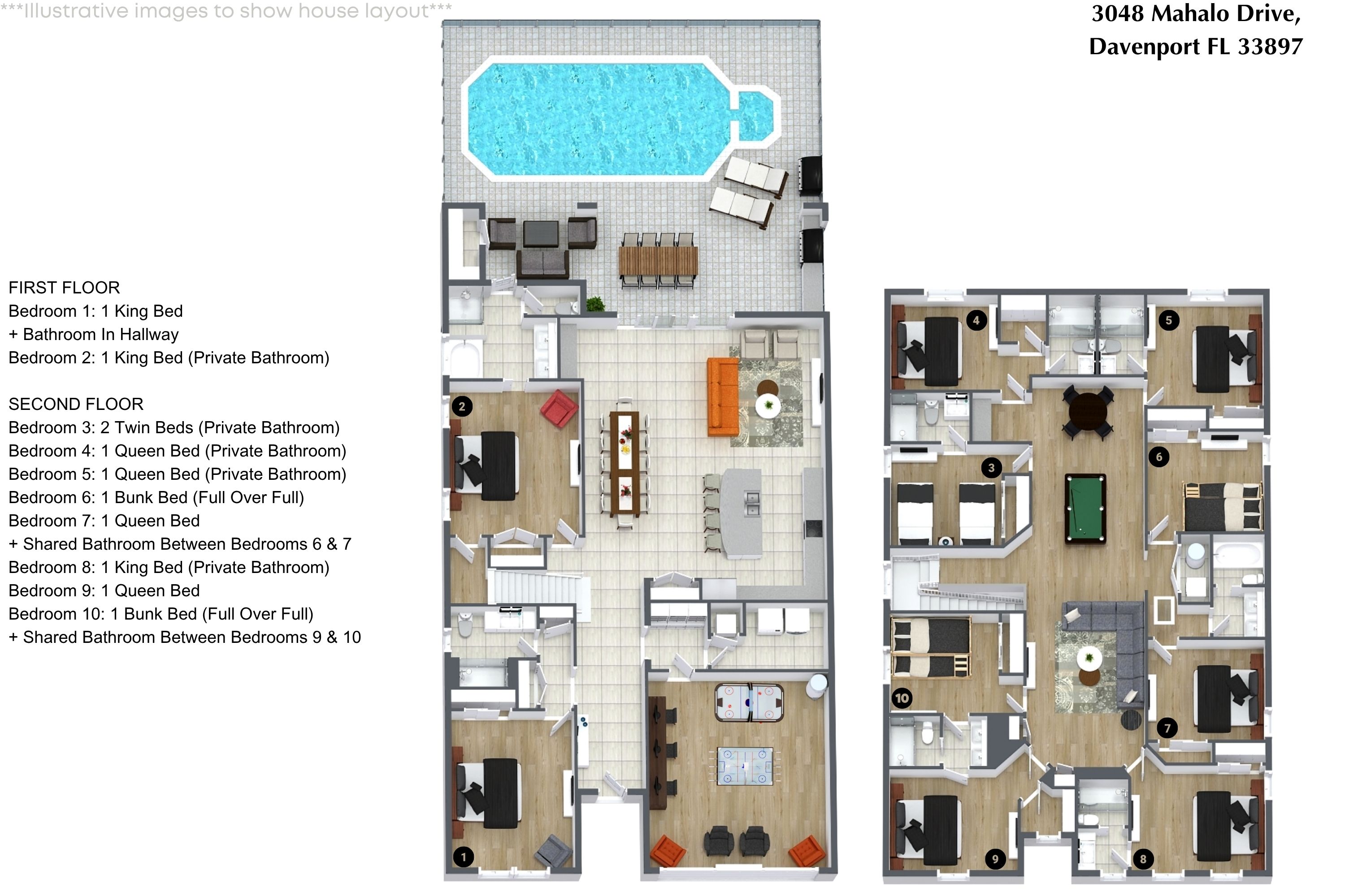 10 bedroom vacation house at Windsor Island Resort - Image 84